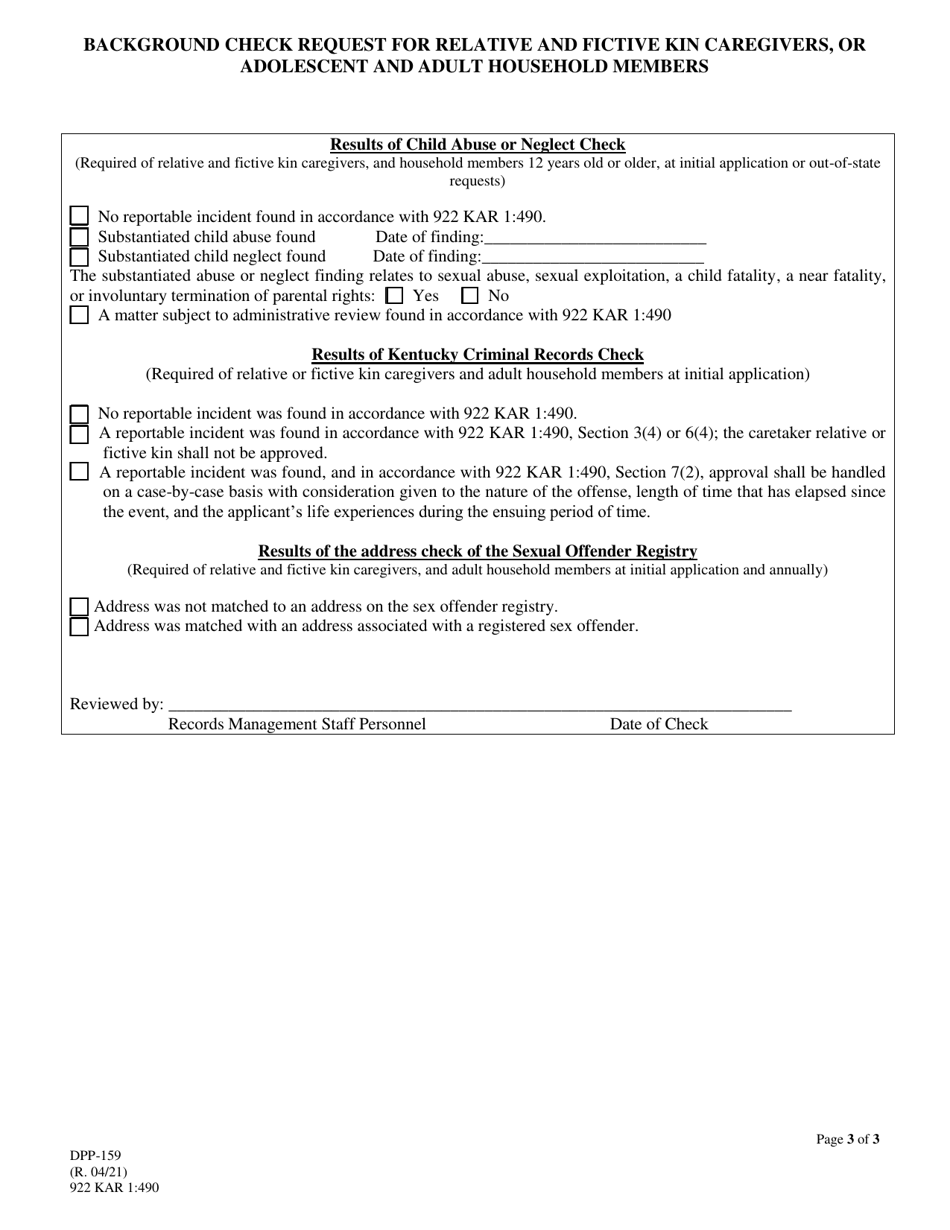 Form DPP159 Fill Out, Sign Online and Download Fillable PDF