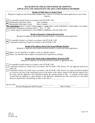 Form DPP-157 Background Check Request for Foster or Adoptive Applicants and Adolescent or Adult Household Members - Kentucky, Page 3