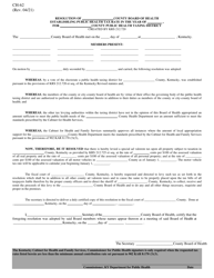 Form CH-62 &quot;Ballot Tax Form&quot; - Kentucky