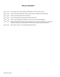 Form DPSSP0097 Indian Gaming Unit Corporate State Certification Renewal Application - Louisiana, Page 15