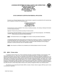 Form DPSSP0097 Indian Gaming Unit Corporate State Certification Renewal Application - Louisiana, Page 2