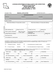 Form DPSSP0097 Indian Gaming Unit Corporate State Certification Renewal Application - Louisiana, Page 5