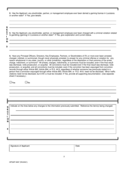 Form DPSSP0097 Indian Gaming Unit Corporate State Certification Renewal Application - Louisiana, Page 6