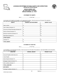 Form DPSSP0096 Part C Indian Gaming Unit Corporate Certification Application Financial Disclosure - Louisiana, Page 5
