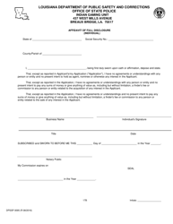 Form DPSSP0095 Part B Indian Gaming Unit Corporate Certification Application Individual Personal History - Louisiana, Page 20