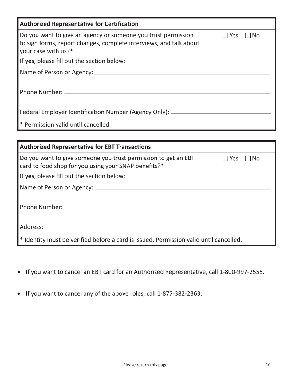 Form SNAP-APP-SENIORS Snap Benefits Application for Seniors - Massachusetts, Page 10