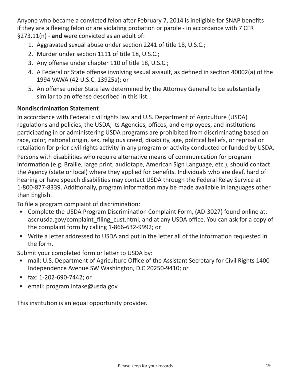 Form SNAP-APP-SENIORS Snap Benefits Application for Seniors - Massachusetts, Page 19