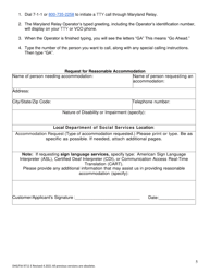 Form DHS/FIA9711 E Elderly Simplified Application Project - Maryland, Page 5