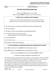 Form OTH201 Race Data Form - Minnesota (English/Somali), Page 3