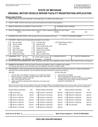 Form AR-0012 Motor Vehicle Repair Facility Registration Application - Michigan, Page 3
