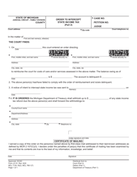 Form JC61 Order to Intercept State Income Tax - Michigan, Page 2
