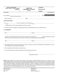 Form JC39 Order for Assignment of Wages - Michigan, Page 2