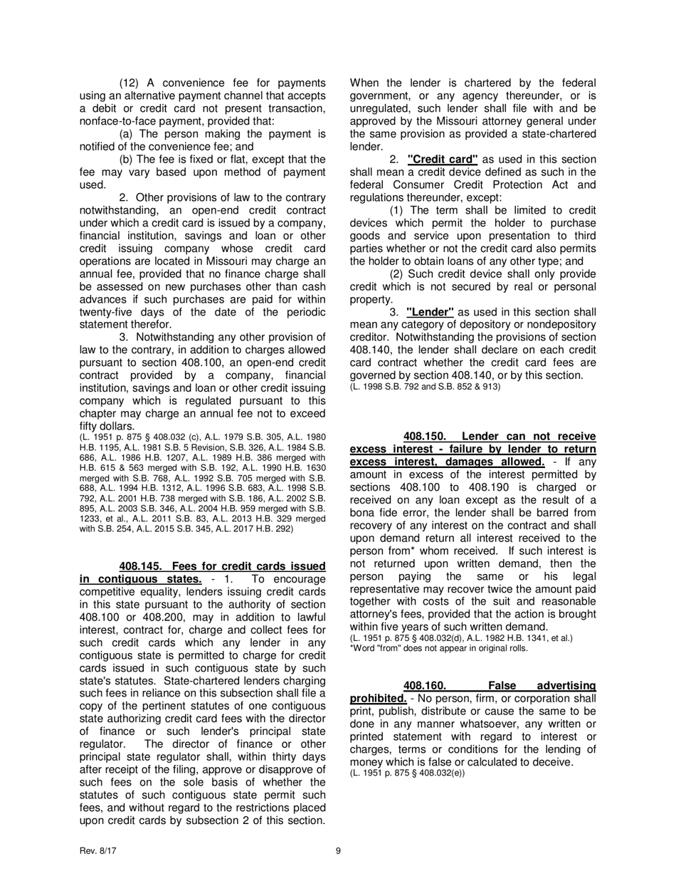 Application for Consumer Credit Loans Small Loan Certificate of Registration - Missouri, Page 11