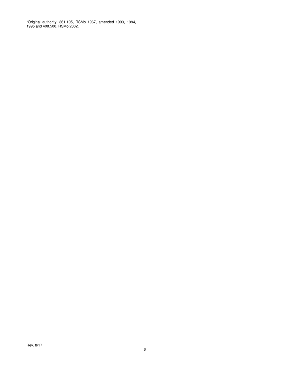 Application for Small, Small Loans Certificate of Registration - Missouri, Page 8