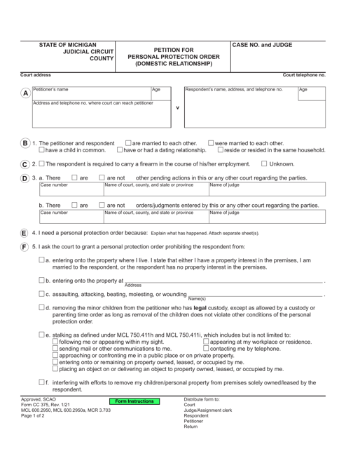 Form CC375  Printable Pdf