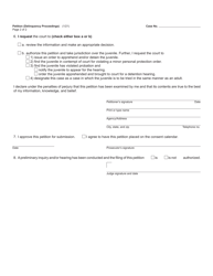 Form JC04A Petition (Delinquency Proceedings) - Michigan, Page 2
