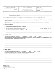 Document preview: Form JC94 Annual Report of Juvenile Guardian on Condition of Child - Michigan
