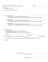 Form JC75 Order After Removal Hearing (Child Protective Proceedings) - Michigan, Page 4
