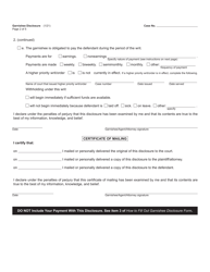 Form MC14 Garnishee Disclosure - Michigan, Page 2