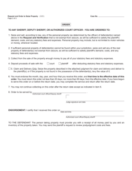 Form MC19 Request and Order to Seize Property - Michigan, Page 2