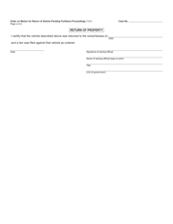 Form MC66 Order on Motion for Return of Vehicle Pending Forfeiture Proceedings - Michigan, Page 2