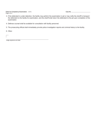 Form MC204 Order for Competency Examination - Michigan, Page 2