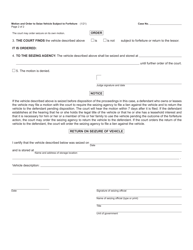 Form MC63 Motion and Order to Seize Vehicle Subject to Forfeiture - Michigan, Page 2