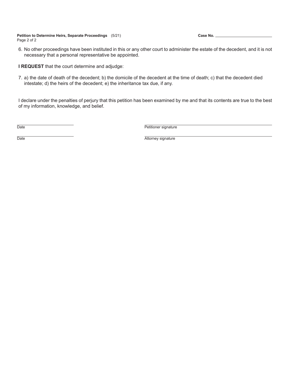 Form PC553 Download Fillable PDF or Fill Online Petition to Determine ...