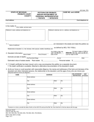 state of michigan probate court petition and order for assignment