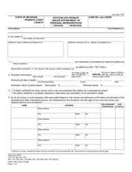 Form PC559 Petition for Probate and/or Appointment of Personal Representative (Testate/Intestate) - Michigan