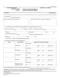 Form PC650 &quot;Petition for Appointment of Limited Guardian of Minor&quot; - Michigan