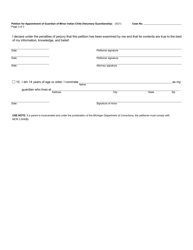 Form PC651IA Petition for Appointment of Guardian of Minor Indian Child (Voluntary Guardianship) - Michigan, Page 3