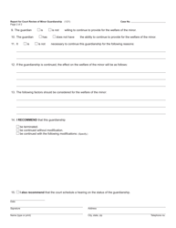 Form PC655 Report for Court Review of Minor Guardianship - Michigan, Page 2