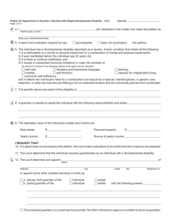 Form PC658 Petition for Appointment of Guardian, Individual With Alleged Developmental Disability - Michigan, Page 2