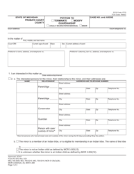Document preview: Form PC675 Petition to Terminate/Modify Guardianship - Michigan