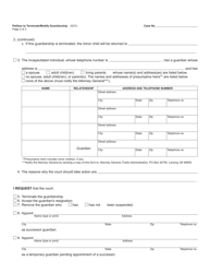 Form PC675 Petition to Terminate/Modify Guardianship - Michigan, Page 2
