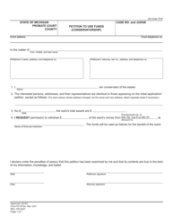 Document preview: Form PC673M Petition to Use Funds (Conservatorship) - Michigan