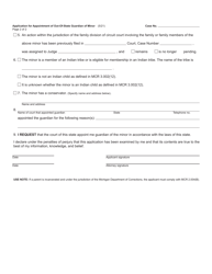 Form PC684M Application for Appointment of Out-of-State Guardian of Minor - Michigan, Page 2