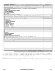 Form 117 Architect/Engineer Fee Proposal - Montana, Page 2