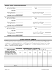 Montana Air Quality Registration Form for Oil and Gas Well Facilities - Montana, Page 4