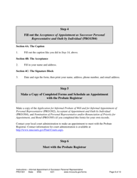 Form PRO1501 Instructions - Informal Appointment of Successor Personal Representative - Minnesota, Page 8