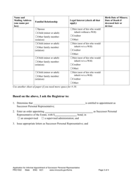 Form PRO1502 Application for Informal Appointment of Successor Personal Representative - Minnesota, Page 3
