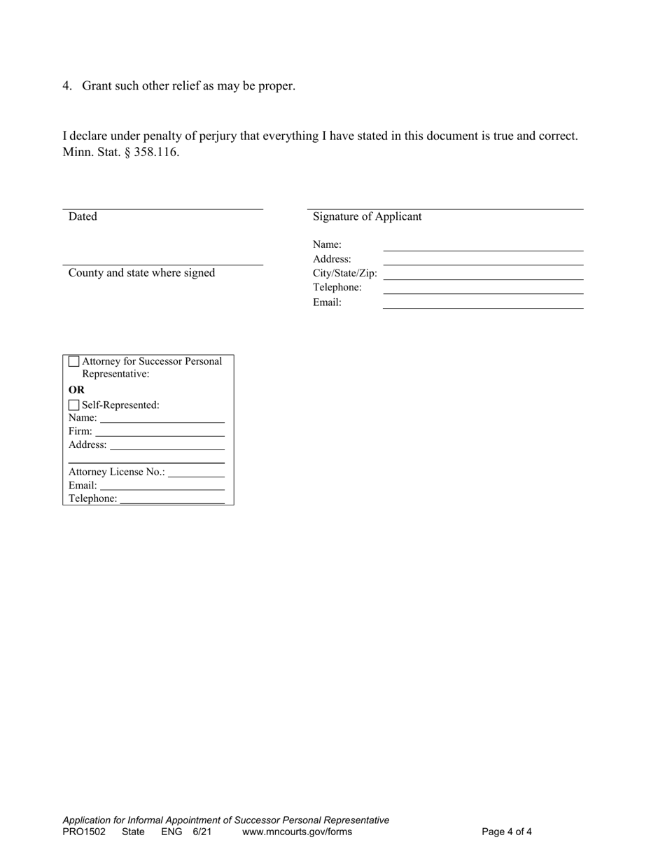 Form PRO1502 - Fill Out, Sign Online and Download Printable PDF ...