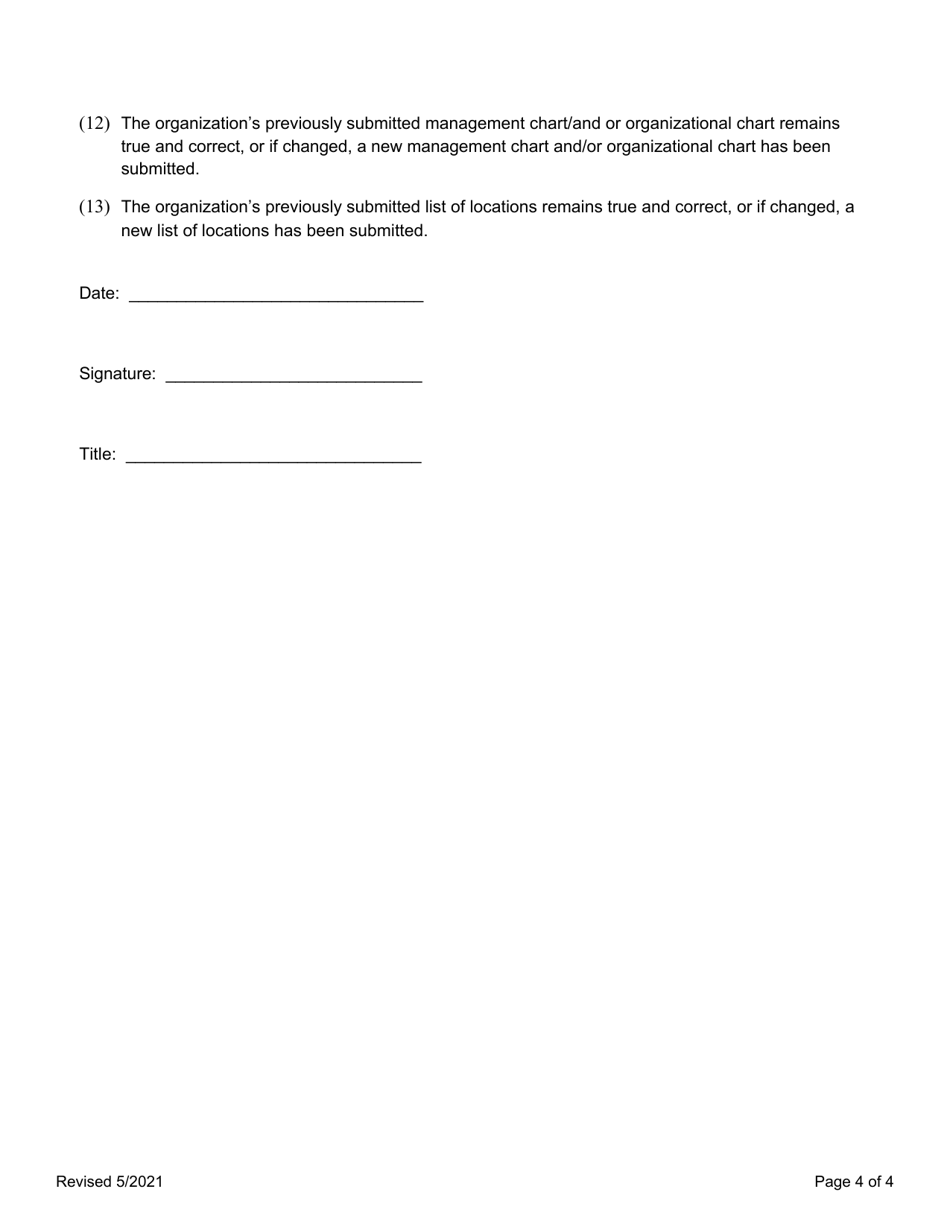 Nonprofit Organization Annual Renewal Attestation - Nebraska, Page 4