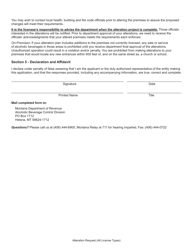 Form ALTRET Alteration Request - Montana, Page 3