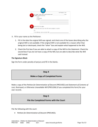 Instructions for Form PRO1402 Petition for Determination of Descent - Minnesota, Page 18