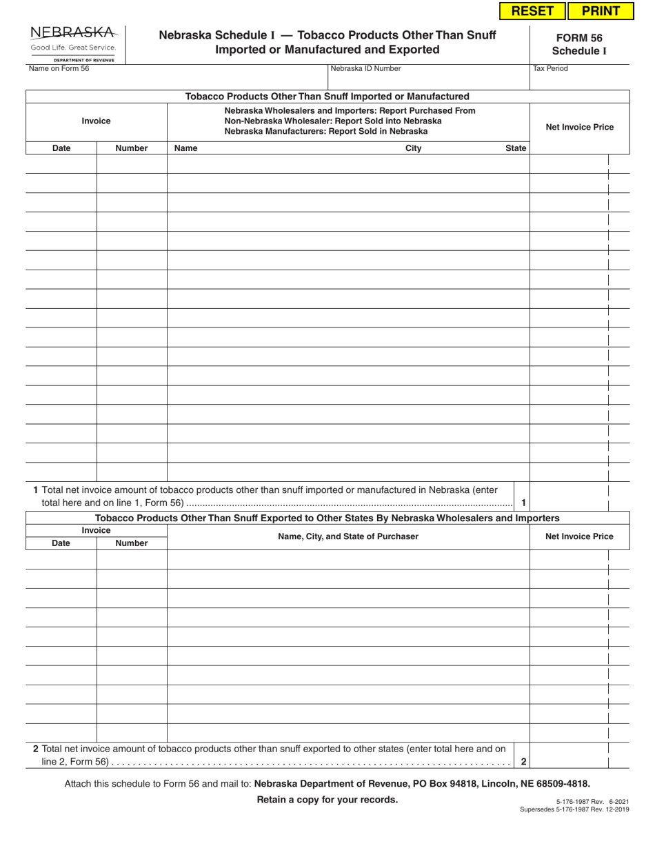 Form 56 Schedule I Download Fillable PDF or Fill Online Tobacco