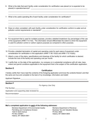 Form CAB-2 Air or Water Pollution Control and Carbon Capture Equipment Certification Application - Montana, Page 3