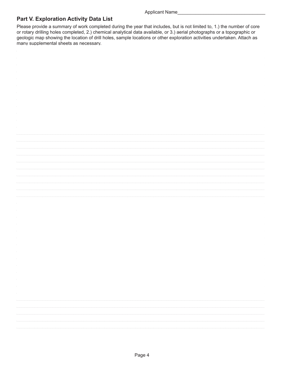 Form MINE-CERT Application and Affidavit for Certification and Approval of Mineral and Coal Exploration Incentive Credits - Montana, Page 4