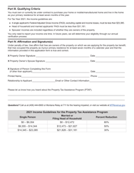 Form PTAP Property Tax Assistance Program (Ptap) Application - Montana, Page 2